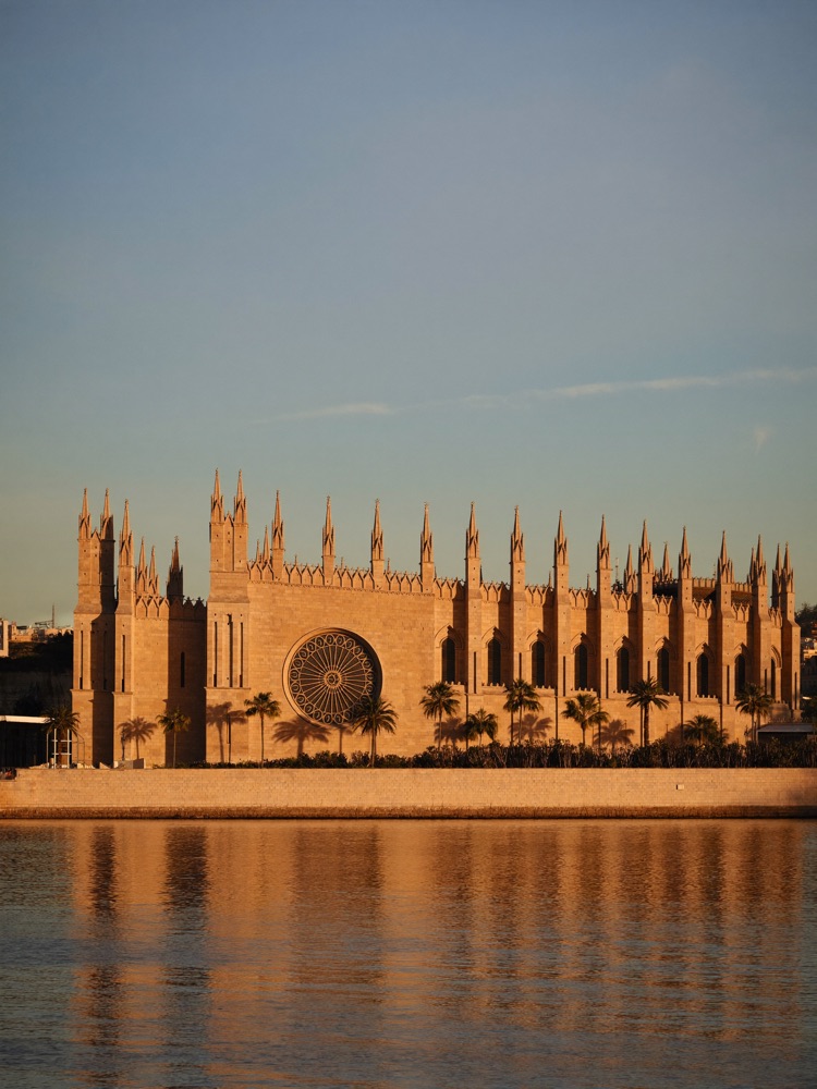Palma cathedral seen from the Parc de la Mar, Mallorca