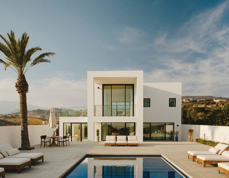Modern white villa with pool on the Costa del Sol